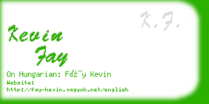 kevin fay business card
